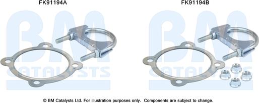 BM Catalysts FK91194 - Монтажний комплект, каталізатор autocars.com.ua