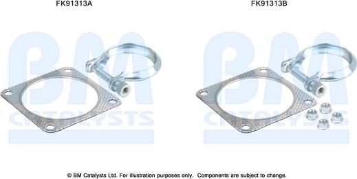 BM Catalysts FK91313 - Монтажний комплект, каталізатор autocars.com.ua