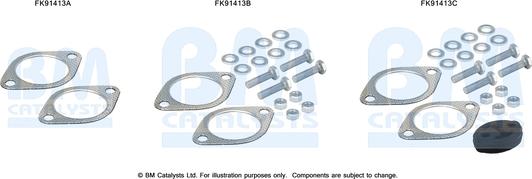 BM Catalysts FK91413 - Монтажний комплект, каталізатор autocars.com.ua