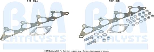 BM Catalysts FK91432 - Монтажный комплект, катализатор avtokuzovplus.com.ua