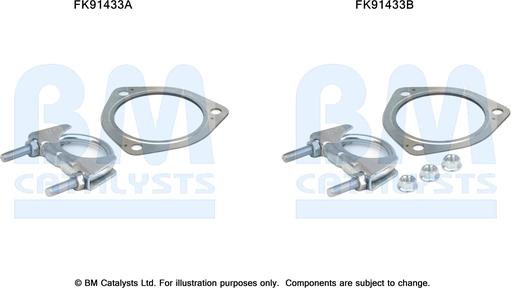 BM Catalysts FK91433 - Монтажный комплект, катализатор avtokuzovplus.com.ua