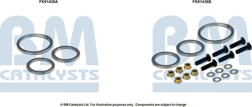 BM Catalysts FK91436 - Монтажний комплект, каталізатор autocars.com.ua