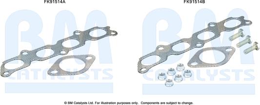 BM Catalysts FK91514 - Монтажный комплект, катализатор avtokuzovplus.com.ua