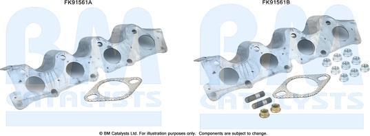 BM Catalysts FK91561 - Монтажный комплект, катализатор avtokuzovplus.com.ua