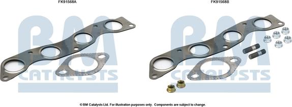 BM Catalysts FK91568 - Монтажный комплект, катализатор avtokuzovplus.com.ua