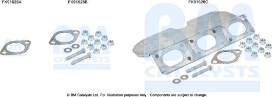 BM Catalysts FK91626 - Монтажний комплект, каталізатор autocars.com.ua