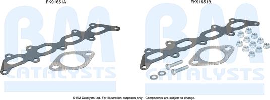 BM Catalysts FK91651 - Монтажний комплект, каталізатор autocars.com.ua