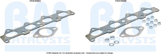 BM Catalysts FK91688 - Монтажний комплект, каталізатор autocars.com.ua