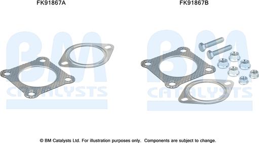 BM Catalysts FK91867 - Монтажний комплект, каталізатор autocars.com.ua