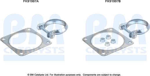 BM Catalysts FK91997 - Монтажний комплект, каталізатор autocars.com.ua