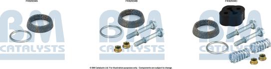 BM Catalysts FK92034 - Монтажний комплект, каталізатор autocars.com.ua