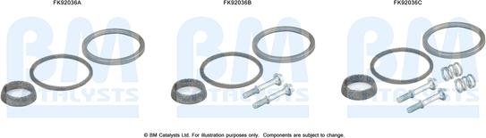 BM Catalysts FK92036 - Монтажний комплект, каталізатор autocars.com.ua