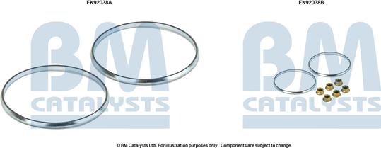 BM Catalysts FK92038 - Монтажный комплект, катализатор avtokuzovplus.com.ua