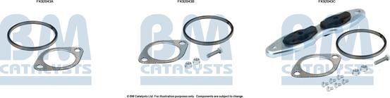 BM Catalysts FK92043 - Монтажний комплект, каталізатор autocars.com.ua