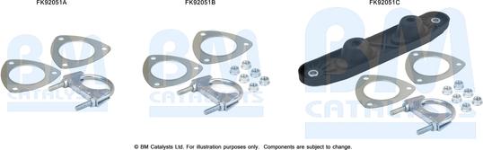 BM Catalysts FK92051 - Монтажний комплект, каталізатор autocars.com.ua