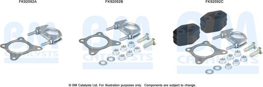 BM Catalysts FK92092 - Монтажний комплект, каталізатор autocars.com.ua