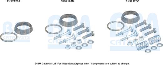 BM Catalysts FK92120 - Монтажний комплект, каталізатор autocars.com.ua