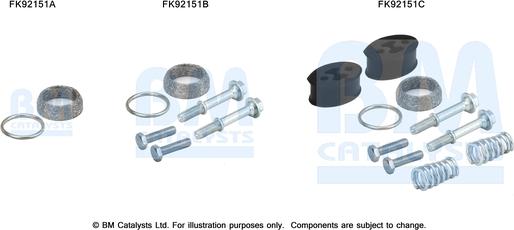 BM Catalysts FK92151 - Монтажний комплект, каталізатор autocars.com.ua