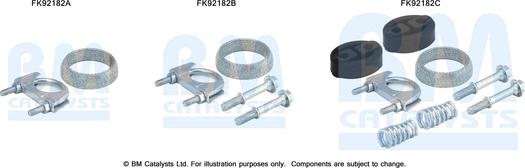 BM Catalysts FK92182 - Монтажний комплект, каталізатор autocars.com.ua