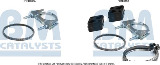 BM Catalysts FK92606 - Монтажний комплект, каталізатор autocars.com.ua