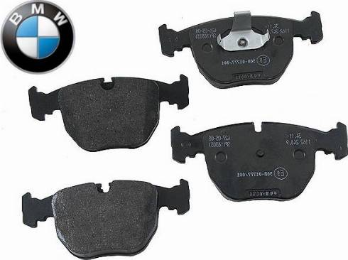 BMW 34116761252 - Тормозные колодки, дисковые, комплект avtokuzovplus.com.ua