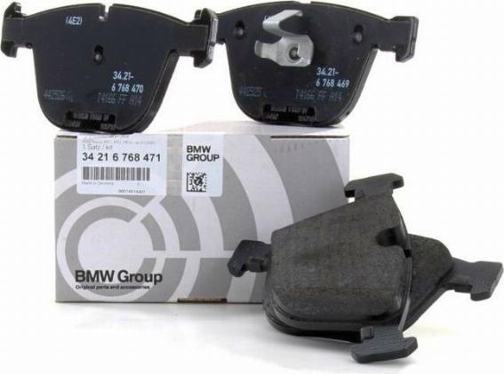 BMW 34216768471 - Тормозные колодки, дисковые, комплект avtokuzovplus.com.ua