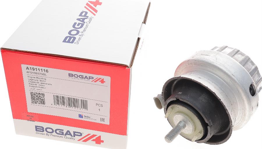 BOGAP A1911116 - Подушка, підвіска двигуна autocars.com.ua