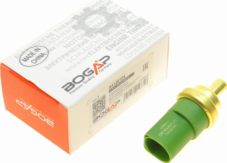 BOGAP A4126104 - Датчик, температура охлаждающей жидкости autodnr.net