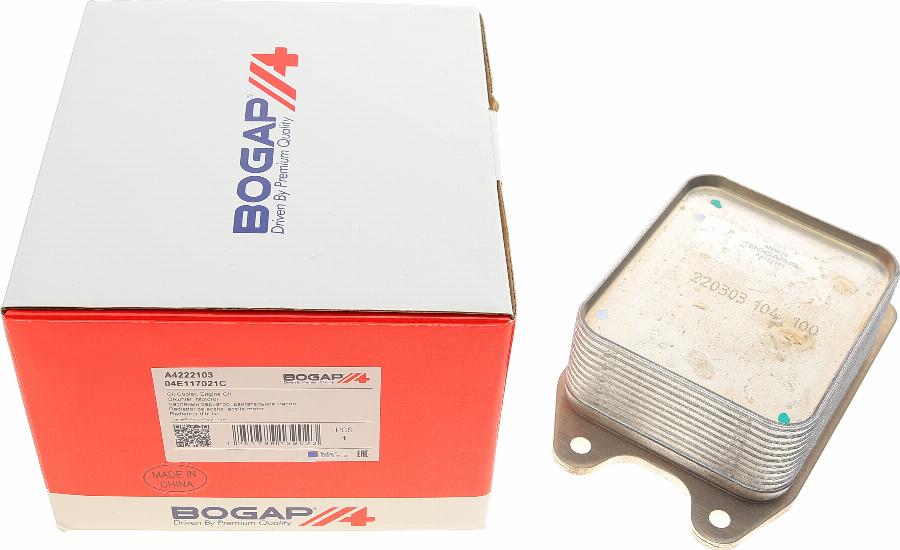 BOGAP A4222103 - Масляний радіатор, рухове масло autocars.com.ua