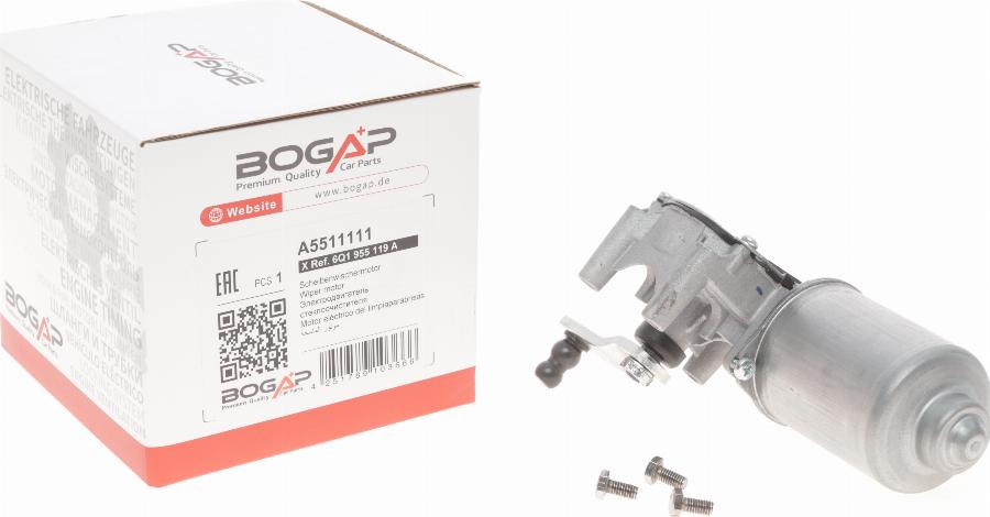 BOGAP A5511111 - Двигун склоочисника autocars.com.ua