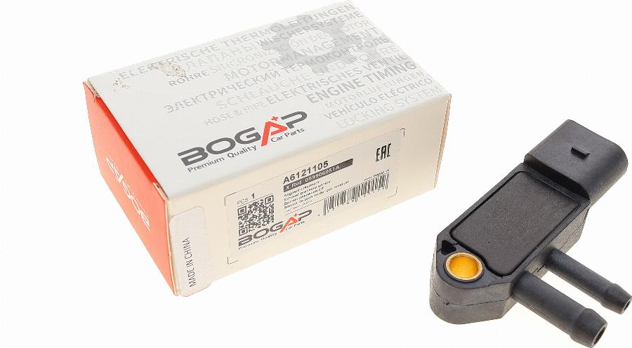 BOGAP A6121105 - Датчик, тиск вихлопних газів autocars.com.ua