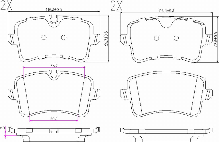 BOGAP A8210231 - Гальмівні колодки, дискові гальма autocars.com.ua