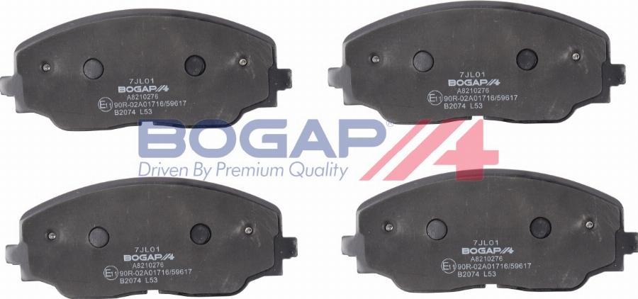 BOGAP A8210276 - Гальмівні колодки, дискові гальма autocars.com.ua