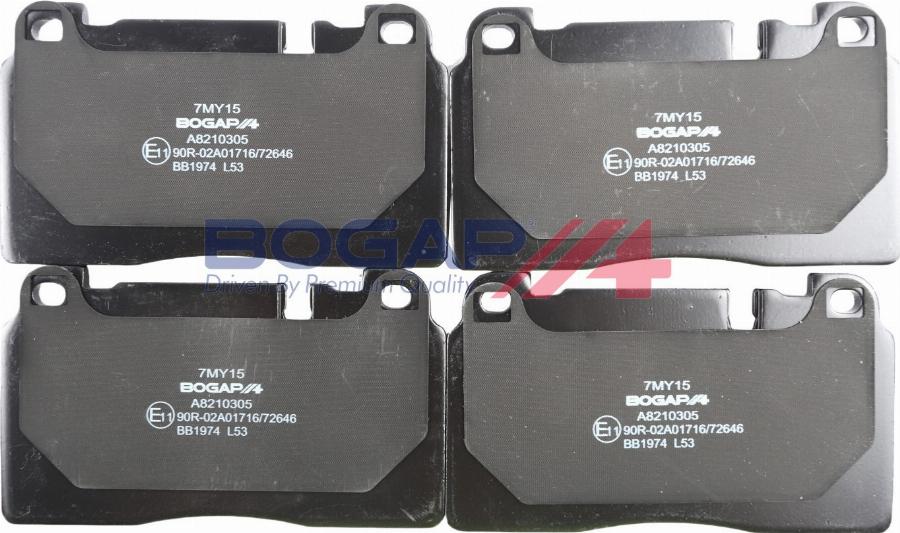 BOGAP A8210305 - Гальмівні колодки, дискові гальма autocars.com.ua