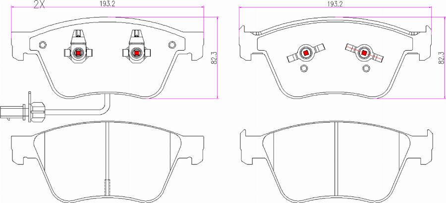 BOGAP A8210311 - Гальмівні колодки, дискові гальма autocars.com.ua