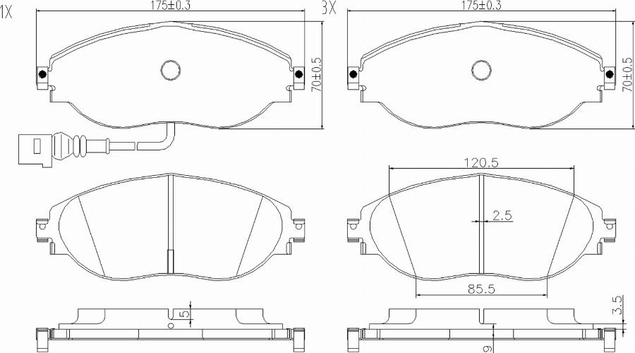 BOGAP A8210317 - Гальмівні колодки, дискові гальма autocars.com.ua