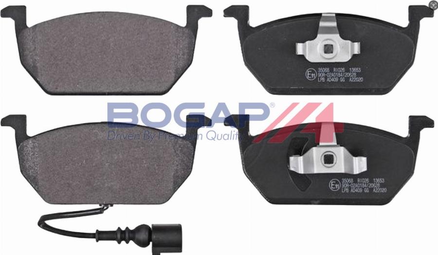 BOGAP A8210332 - Гальмівні колодки, дискові гальма autocars.com.ua
