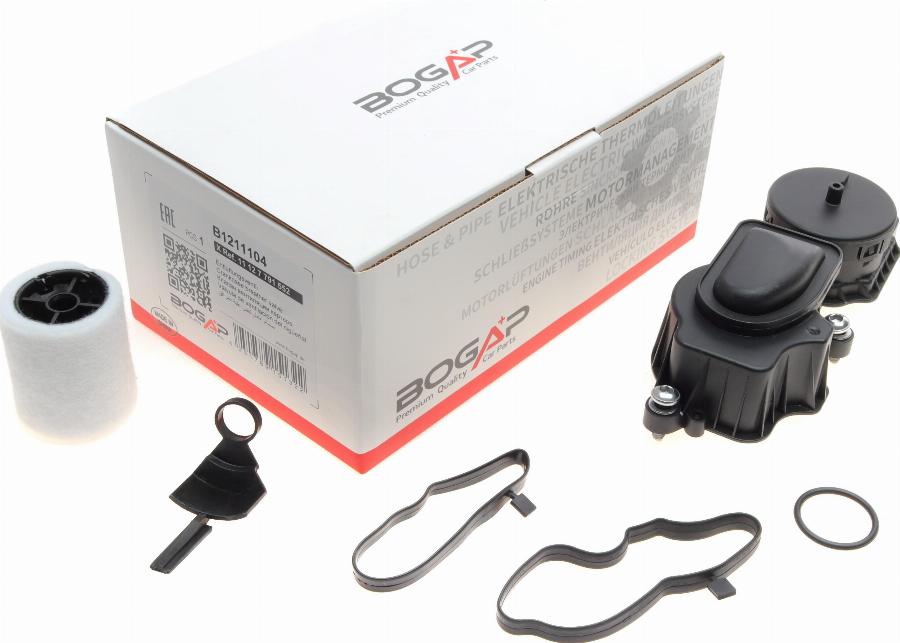 BOGAP B1211104 - Клапан, відведення повітря з картера autocars.com.ua