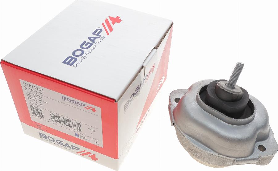 BOGAP B1911137 - Подушка, підвіска двигуна autocars.com.ua