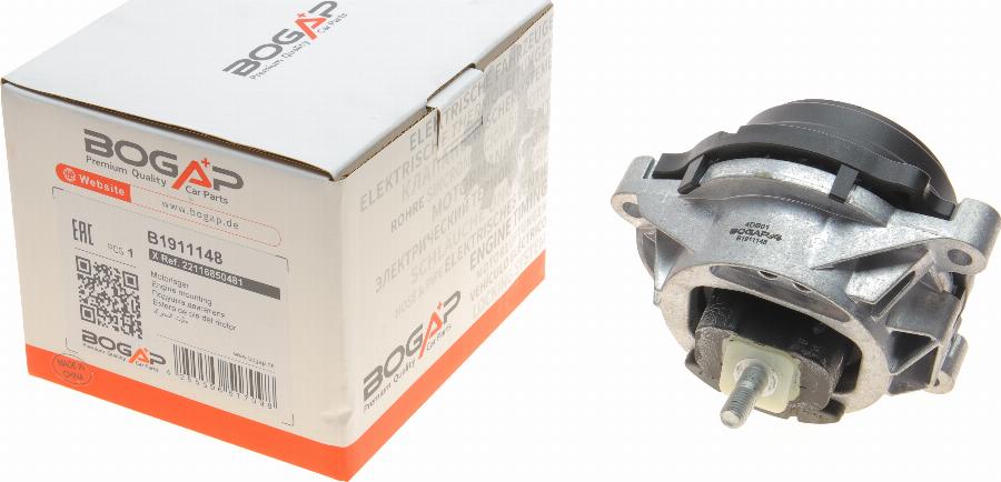 BOGAP B1911148 - Подушка, підвіска двигуна autocars.com.ua