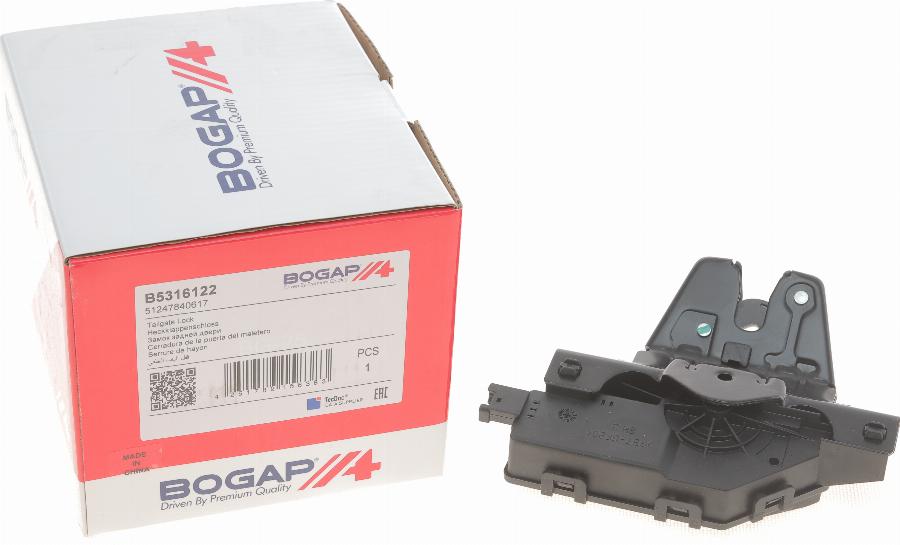 BOGAP B5316122 - Замок задніх дверей autocars.com.ua