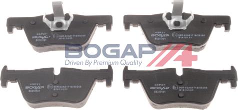 BOGAP B8210101 - Гальмівні колодки, дискові гальма autocars.com.ua