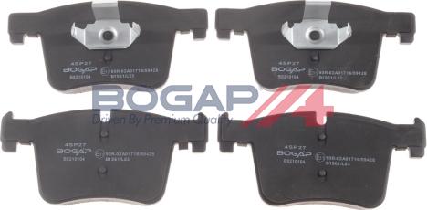 BOGAP B8210104 - Гальмівні колодки, дискові гальма autocars.com.ua