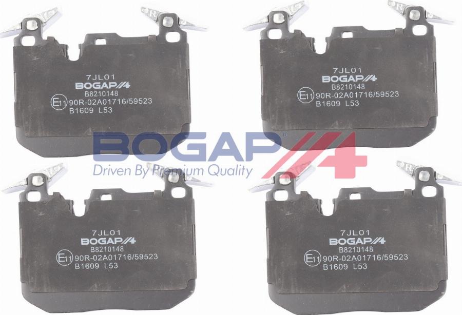 BOGAP B8210148 - Гальмівні колодки, дискові гальма autocars.com.ua