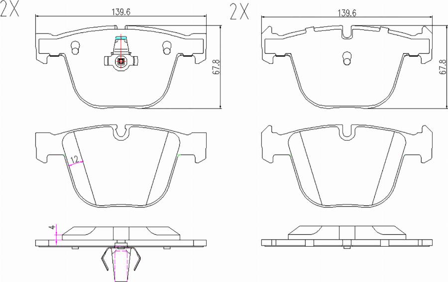 BOGAP B8210200 - Гальмівні колодки, дискові гальма autocars.com.ua