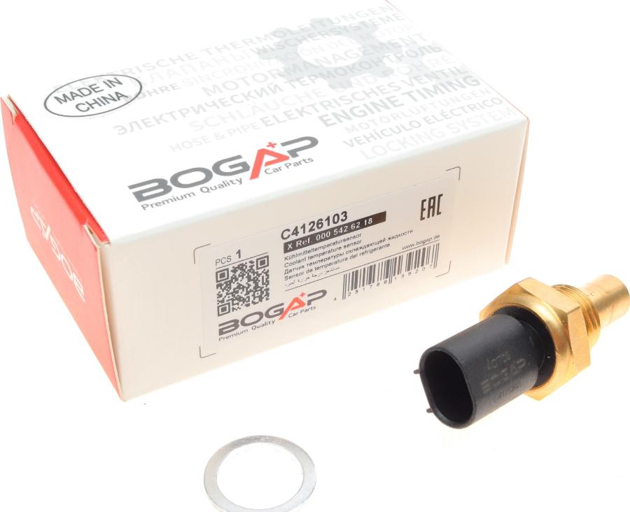 BOGAP C4126103 - Датчик, температура охлаждающей жидкости autodnr.net