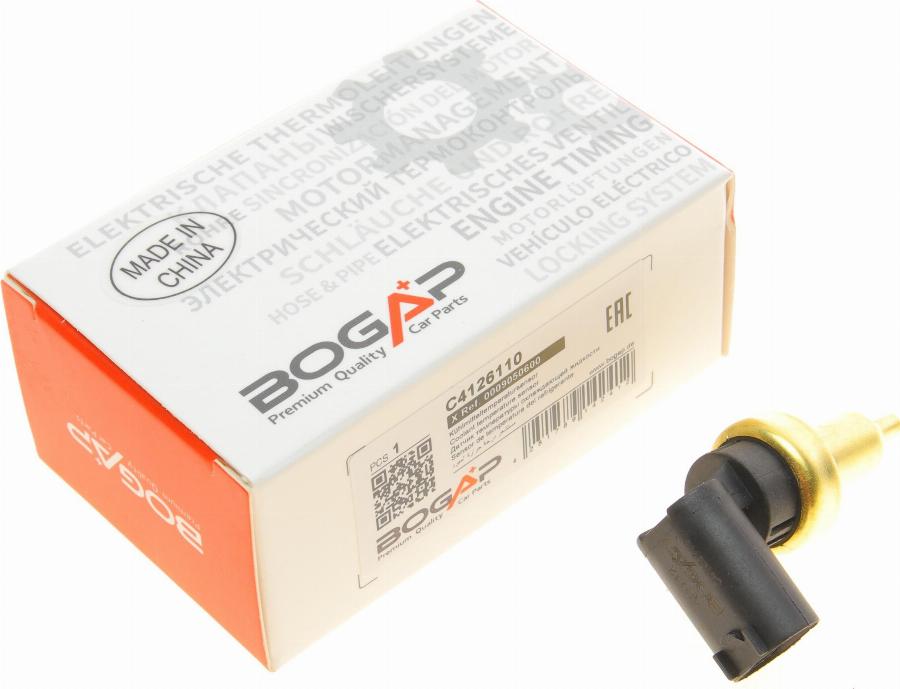 BOGAP C4126110 - Датчик, температура охлаждающей жидкости autodnr.net