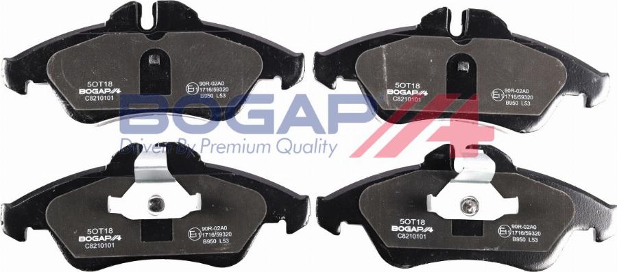 BOGAP C8210101 - Гальмівні колодки, дискові гальма autocars.com.ua