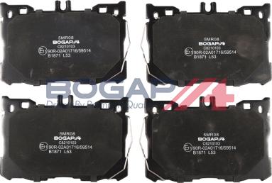 BOGAP C8210103 - Тормозные колодки, дисковые, комплект autodnr.net