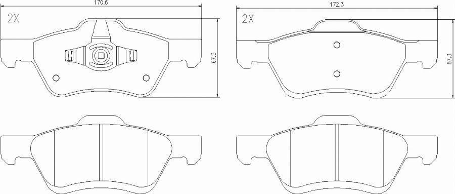 BOGAP F8210183 - Гальмівні колодки, дискові гальма autocars.com.ua